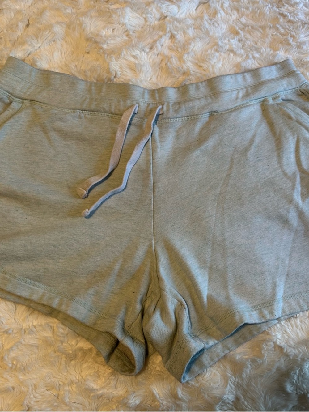 Women's Light Sage Drawstring Lounge Shorts